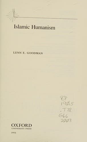 Cover of Islamic humanism by Lenn Evan Goodman
