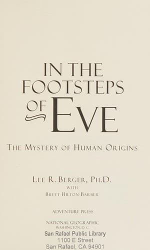 Cover of In the footsteps of Eve by Lee R Berger