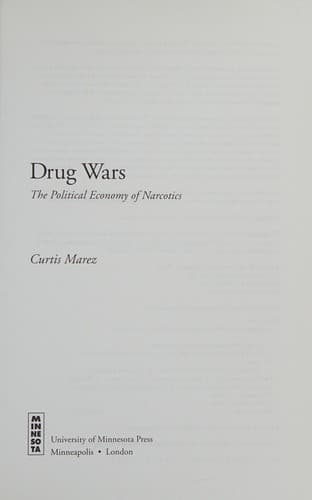 Cover of Drug wars by Marez· Curtis