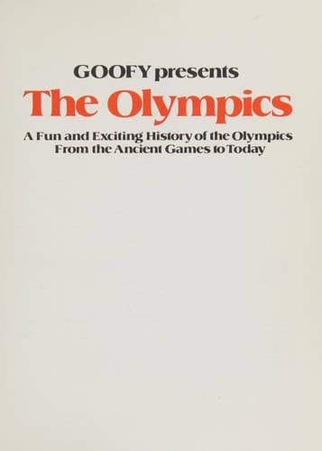 Cover of Goofy presents the Olympics by Walt Disney Productions