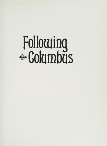 Cover of Following Columbus by Robert F. Marx