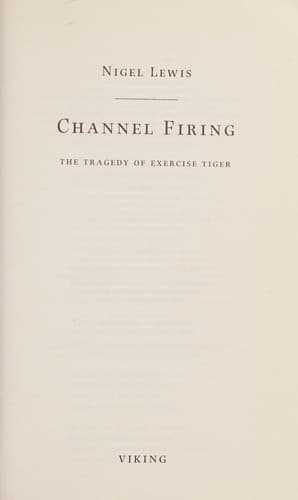 Cover of Channel Firing by Nigel Lewis