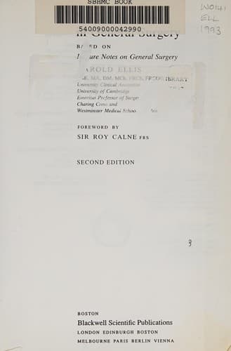 Cover of Spot Diagnosis in General Surgery by Harold Ellis