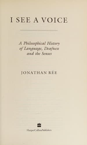 Cover of I see a voice by Jonathan Rée