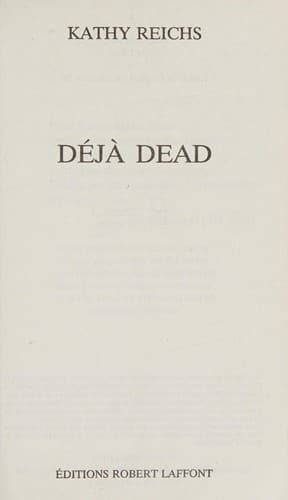 Cover of Déjà Dead by Kathy Reichs