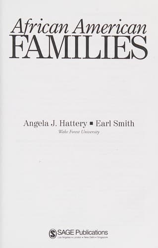 Cover of African American families by Angela Hattery