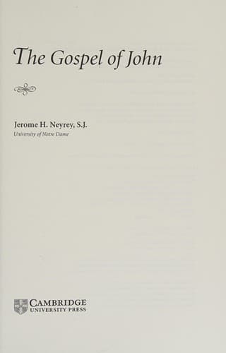 Cover of The Gospel of John by Jerome H. Neyrey