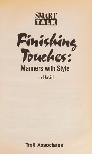 Cover of Finishing Touches by Jo David