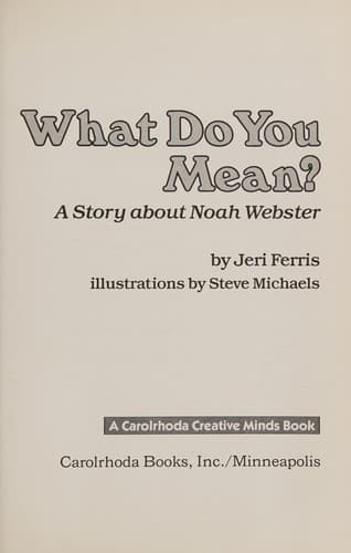 Cover of What do you mean? by Jeri Ferris