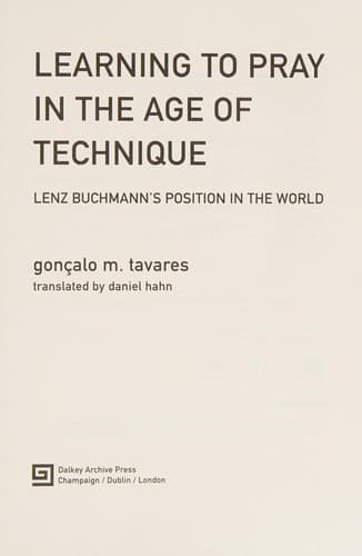 Cover of Aprender a rezar na era da técnica by Gonçalo M. Tavares