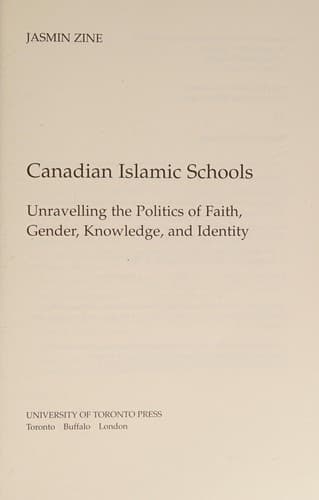 Cover of Canadian Islamic schools by Jasmin Zine