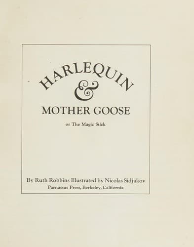 Cover of Harlequin & Mother Goose by Ruth Robbins
