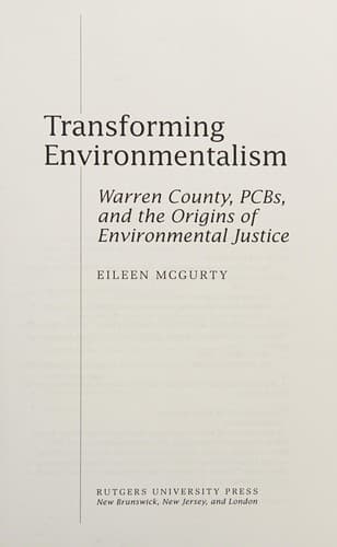 Cover of Transforming environmentalism by Eileen Maura McGurty