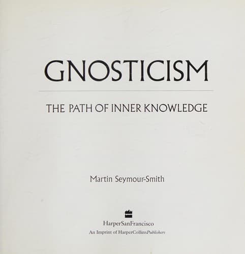 Cover of Gnosticism by Martin Seymour-Smith