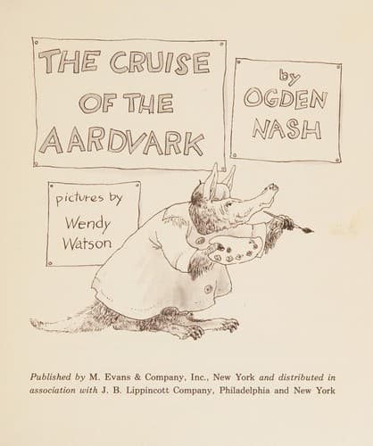 Cover of The cruise of the Aardvark by Ogden Nash