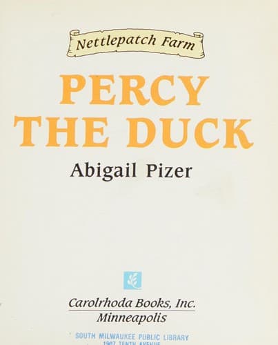 Cover of Percy the duck by Abigail Pizer
