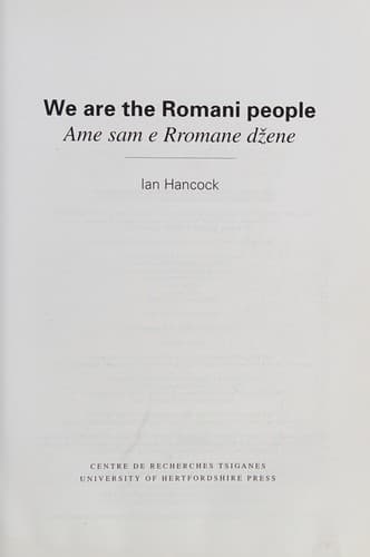 Cover of We are the Romani people = by Ian F. Hancock