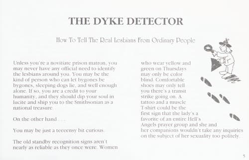 Cover of The dyke detector by Shelly Roberts