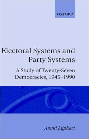 Cover of Electoral systems and party systems by Arend Lijphart