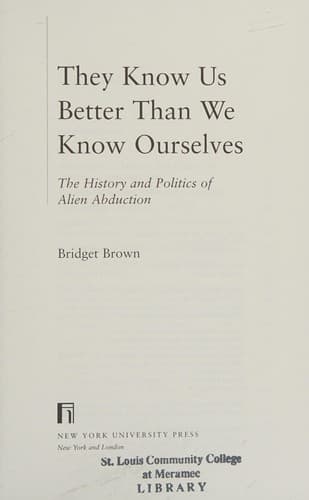 Cover of They know us better than we know ourselves by Brown, Bridget Ph. D