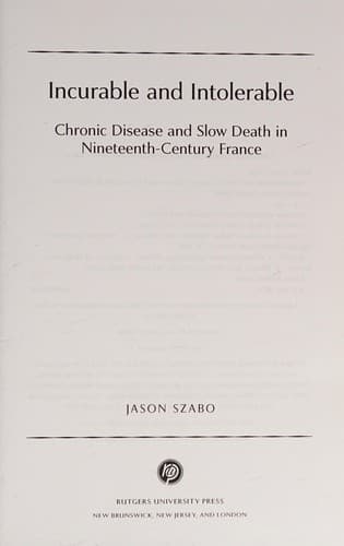 Cover of Incurable and intolerable by Jason Szabo