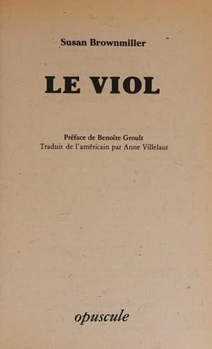 Cover of Against our will: men, women and rape by Susan Brownmiller