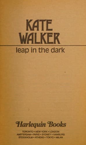 Cover of Leap In The Dark by Kate Walker