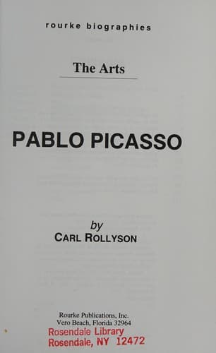 Cover of Pablo Picasso by Carl E. Rollyson