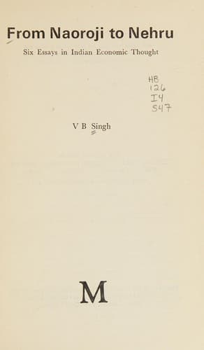 Cover of From Naoroji to Nehru by Singh, V. B