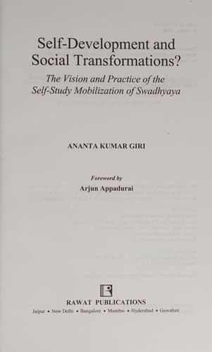 Cover of Self-development and social transformations? by Ananta Kumar Giri