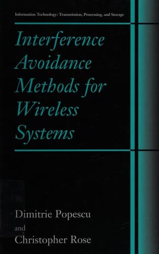 Cover of Interference avoidance methods for wireless systems by Dimitrie C Popescu