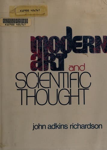 Cover of Modern art and scientific thought by John Adkins Richardson