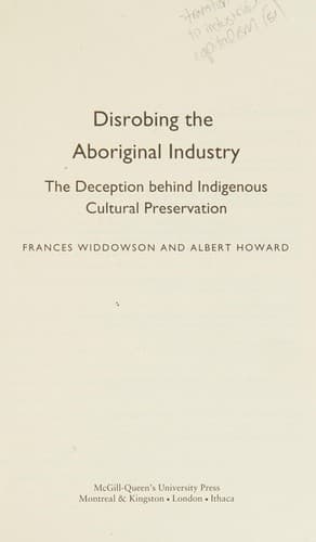 Cover of Disrobing the aboriginal industry by Frances Widdowson