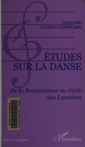 Cover of Etudes sur la danse by M.-J Louison-Lassablière