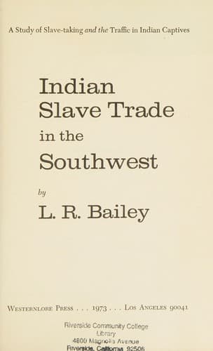 Cover of Indian slave trade in the Southwest by Lynn Robison Bailey