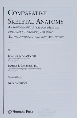 Cover of Comparative skeletal anatomy by Bradley J. Adams