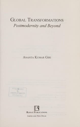 Cover of Global transformations by Ananta Kumar Giri