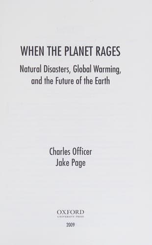 Cover of When the planet rages by Charles B. Officer