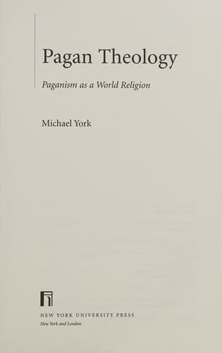 Cover of Pagan theology by Michael York