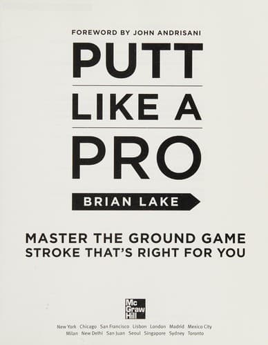 Cover of Putt like a pro by Brian Lake