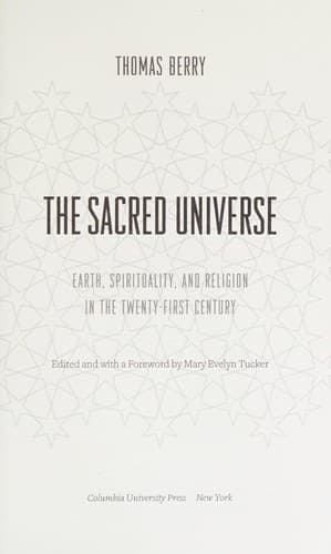 Cover of The sacred universe by Thomas Mary Berry