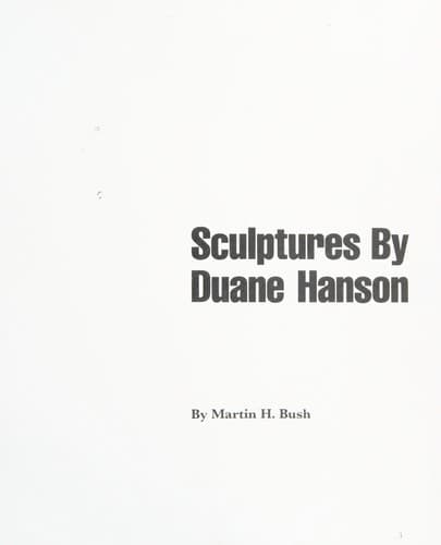 Cover of Sculptures by Duane Hanson by Martin H. Bush