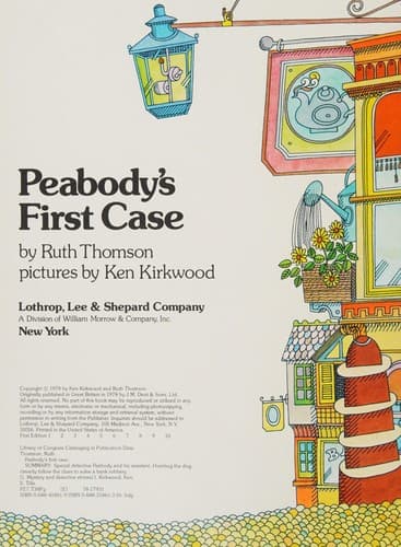 Cover of Peabody's first case by Ruth Thomson