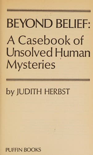Cover of Beyond belief by Judith Herbst