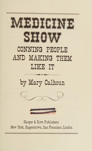 Cover of Medicine show by Mary Calhoun