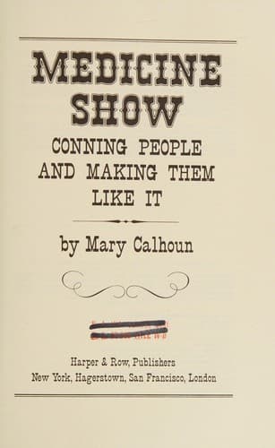 Cover of Medicine show by Mary Calhoun