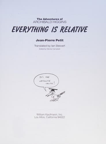 Cover of Everything is relative by Jean-Pierre Petit