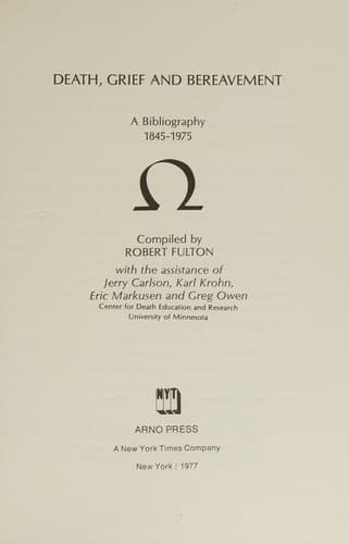 Cover of Death, grief, and bereavement by Robert Lester Fulton