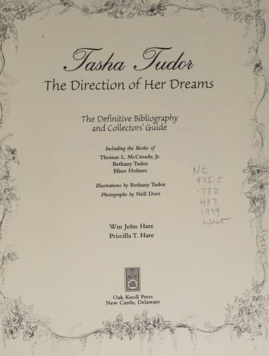 Cover of Tasha Tudor by Hare, Wm. John