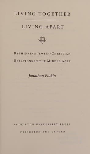 Cover of Living together, living apart by Jonathan M. Elukin